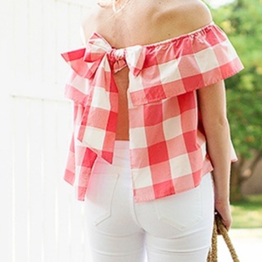 Lauren James bow back top